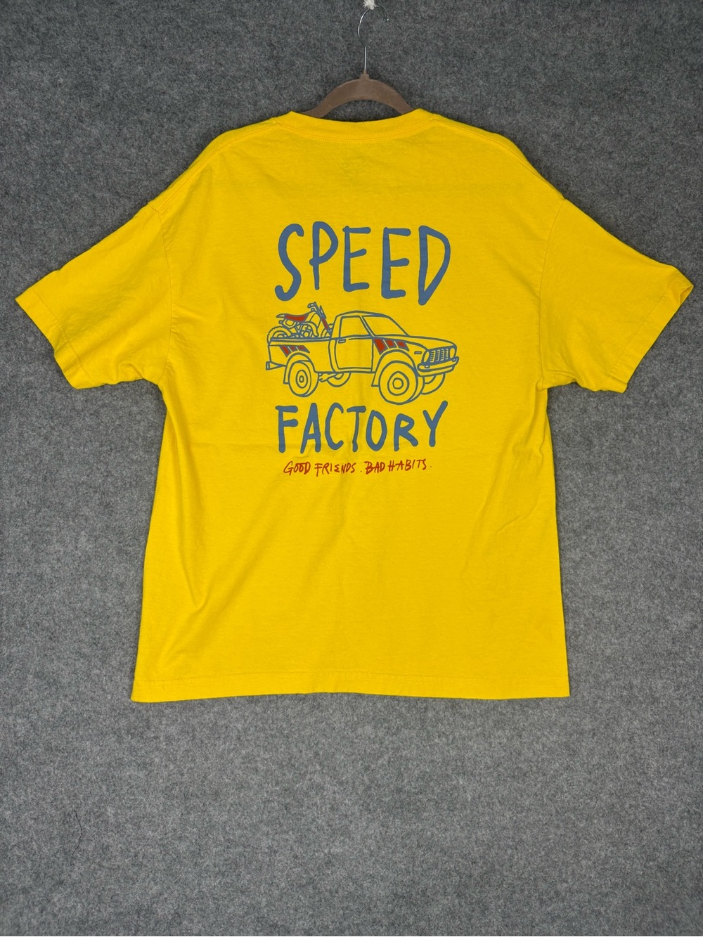 Seely Speed Factory Yellow Graphic T-Shirt XL